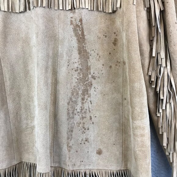 Vintage Dawn Fashions Suede Leather Fringe Jacket 60’s Hippy Size M - Picture 4 of 15